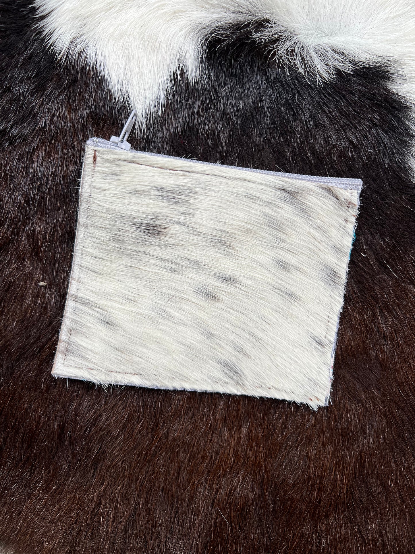 Gray & White Coin Pouch