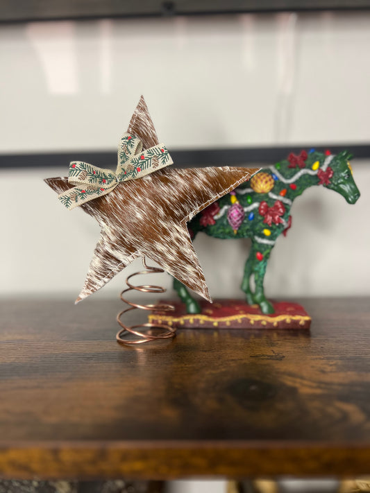 Cowhide Christmas Tree Topper