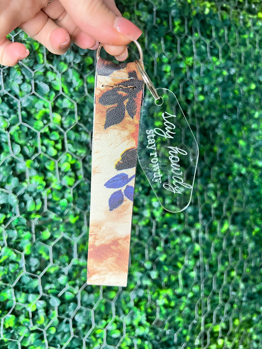 Say Howdy Stay Rowdy Keychain