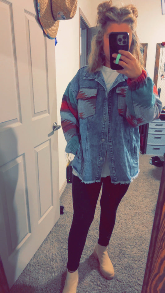 Denim Serape Jacket