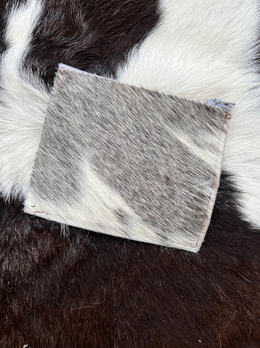 Gray & White Coin Pouch